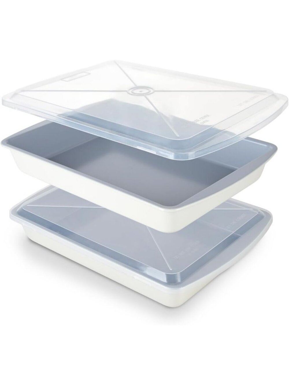 2-Pack Ceramic Baking Pan Set with Lid, 9x13 Cake Pans for Easy Cooking